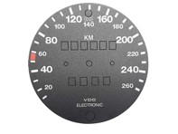 Snelheidsmeterschaal voor het omrekenen van mijlen naar km/u. Porsche 911 1984-1989 - 93064150800 - 911886-031
