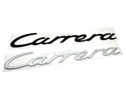 CARRERA - Schwarzes hinteres Abzeichen, 26 cm. Porsche 996 / 997 - 996559237074PU, 9965592370970C