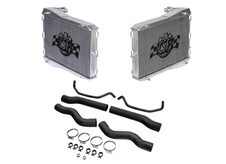 Aluminium-Kühler für Kühlwasser und Schläuche, 2er-Set. Porsche 996 - 8MK376714291, 8MK 376 714-291, 99610613151, 99610613150, 8MK376713791, 8MK 376 713-791, 99610613251, 99610613181, 99610613281, 1614200803 - 7044