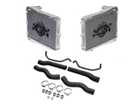 Aluminium-Kühler für Kühlwasser und Schläuche, 2er-Set. Porsche 996 - 8MK376714291, 8MK 376 714-291, 99610613151, 99610613150, 8MK376713791, 8MK 376 713-791, 99610613251, 99610613181, 99610613281, 1614200803 - 7044