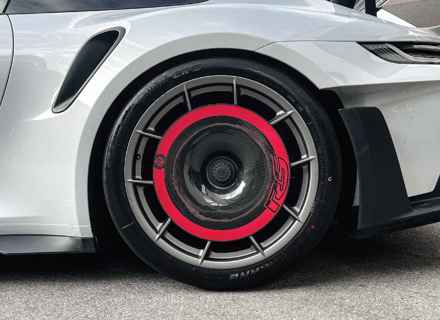 Cerchio posteriore EVO Aero disc in fibra di carbonio per cerchi in magnesio. Porsche 992.1 GT3 RS