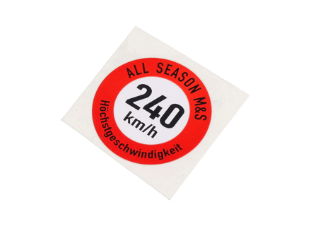 Sticker maximum speed 240KM/H. Porsche 955 / 957 Cayenne - 958010539, 95570138700