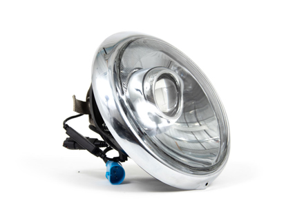 LHD LED Headlamp conversion kit with chrome reflector and clear lenses, Black rings. Porsche 911 / 964 - 91163102400, 91163111300, 90163110100