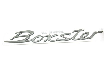 BOXSTER Badge, in Titanium. Porsche 987 Boxster - 98755923701