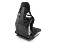 Track Bucket Sports Seat - DTX RECLINE, Black Leather - CRACKS and SCRUFFS - 9997809100, 9997809110