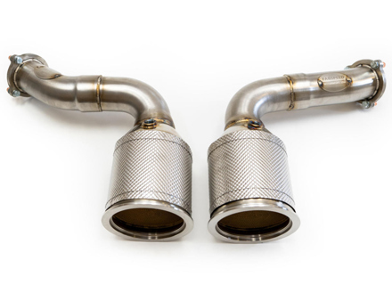 Fabspeed Primary Sport Catalytic Converters. Porsche E3 Cayenne S 2.9L Turbo / Turbo S 2019>> - FS.POR.E3S.SC, PAB25420000, PAB25425210, PAB254800B, PAB254850A - FS.POR.E3S.SC