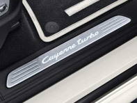 Side Sills Trims in Stainless Steel with Logo, Illuminated. Porsche 958 Cayenne MKIII - 95804480011, 95804480015, 95804480035 Side Sills Trims in Stainless Steel with Logo, Illuminated. Porsche 958 Cayenne MKIII - 95804480011, 95804480015, 95804480035