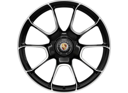 Centre lock Turbo S Exclusive Design rear alloy wheel in Black finish 21' 12J ET70 - 992601025AF041