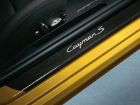 Side Sills Trims in Carbon with Logo. Porsche 987C Cayman - 98755198004, 98755198005, 98755198011, 98704480039, 98704480040 Side Sills Trims in Carbon with Logo. Porsche 987C Cayman - 98755198004, 98755198005, 98755198011, 98704480039, 98704480040