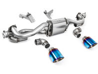 Milltek sports exhaust rear silencer delete with burnt titanium trims. Porsche 718 Cayman GT4 4.0ltr / Boxster GTS 4.0ltr Milltek sports exhaust rear silencer delete with burnt titanium trims. Porsche 718 Cayman GT4 4.0ltr / Boxster GTS 4.0ltr