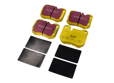 Pastillas de freno delanteras EBC AMARILLAS 'Fast Road'. Porsche 928 / 944 (ref. OE 94435195102) - 94435195102, 94435195103, 95135195104, 94435195104, 477698155, 92835194200, 92835195100 - DP4345R