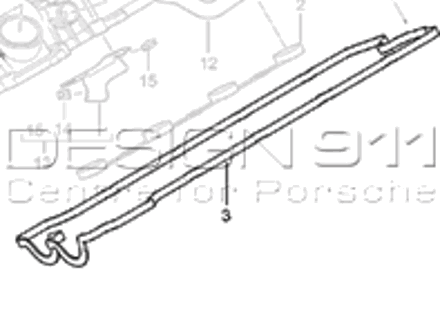 Engine valve cover gasket Cyl 1-4. Porsche 955 Cayenne - 94810593103, 251.450