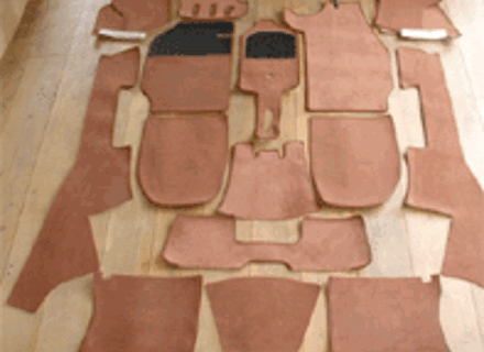 Juego de alfombras para piso interior. Porsche 911 1965-68