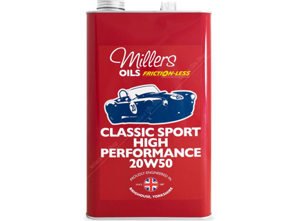 Huile moteur Millers Oil Classic Sport High Performance 20W-50 pour Porsche 356 / 914 / 911 2.0-2.7L - 8355GMS, 7911GCT