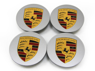 Wheel Caps with Coloured Crest for Porsche (Set of 4) - 99704460010, 99104460020, 00004460530, 00004460720 Wheel Caps with Coloured Crest for Porsche (Set of 4) - 99704460010, 99104460020, 00004460530, 00004460720