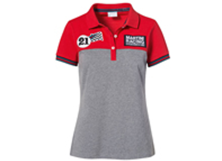 Polo de mujer Porsche rojo melange gris - Martini Racing Collection Polo de mujer Porsche rojo melange gris - Martini Racing Collection
