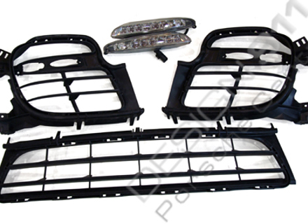 Frontstoßstangeneinsätze und -leuchten. Porsche 997 Turbo - 9975055630101C, 9975055640101C, 9975055410201C, 99763109088