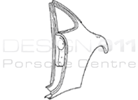 Rear 1/4 Panel Coupe. Porsche 993 1994-98 - 99350390100GRV, 99350390200GRV