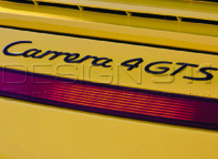 'CARRERA 4 GTS'-embleem achter, ZWART. Porsche 997.2 - 99755903707