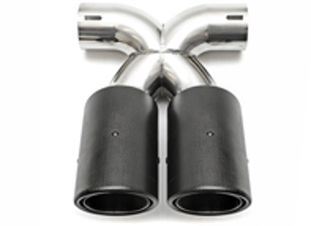Terminale di scarico in fibra di carbonio. Porsche 981 Boxster Spyder / 981C Cayman GT4 - 98111136160, 98111136161