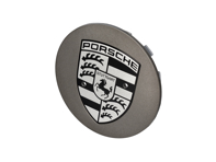 Wheel Cap In Platinum Satin-Matt With Porsche Crest. Porsche 992.1 Carrera MKI 2019-24 - 9P1601149OB5, 9P1601149