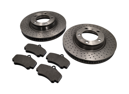 FRONT Brake Pads and Brake Disc Package. Porsche 997 C2S /C4S