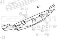 Heatshield for rear bumper. Porsche 996 C2 / C4 2002>> - 99650547502 Heatshield for rear bumper. Porsche 996 C2 / C4 2002>> - 99650547502