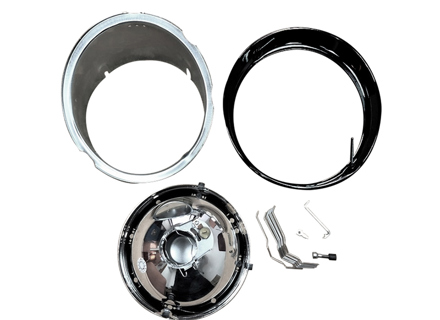 Kit de phares, kit séparé, avec bordure noire, sans verre. Voitures Porsche 911 69-83 LHD (Left hand drive) - 91163111300