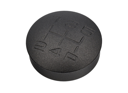 Gear knob insert Alloy engraved, Black. Porsche Boxster / 944 / 924 - 931424075001AJ - GI944B