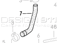 散热器冷却液软管。保时捷 924 - 046121061