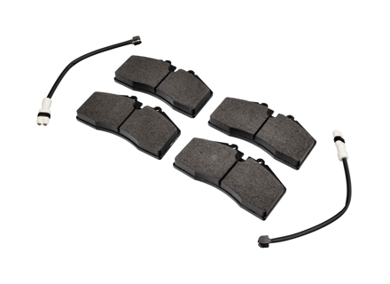 前刹车片和传感器套件。保时捷 928 S4 1987-88 Textar - 92861231502, 92861231504, 99335193901, 99335193905