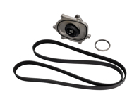 水泵、皮带和恒温器套件。适用于保时捷 981 Boxster / Cayman / 保时捷 991.1 - 0PB121035A, 9A110221800, 0PB903137A, 9A110222602, 9A110622603, 9A712111000, 9A110655900, 0PB121688