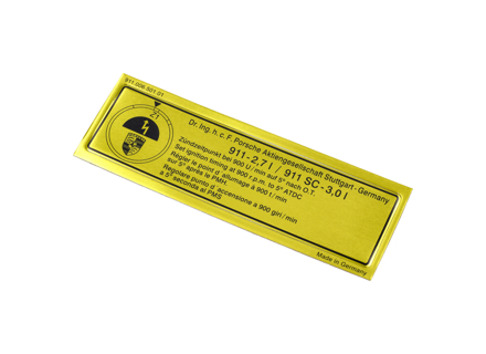 贴纸发动机正时。保时捷 911 - 91100650101