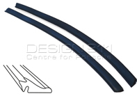 Door window scraper outer. Porsche 911 / 964 Cabrio / Targa - 91153193142, 91153193242 Door window scraper outer. Porsche 911 / 964 Cabrio / Targa - 91153193142, 91153193242