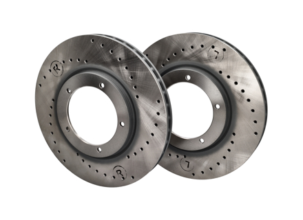 Dischi freno sportivi baffati (Coppia) Anteriori. Porsche 911 1984-89 3,2 litri anteriore - 285197C, 91135104123, 91135104122, 91135104123X - 275197C