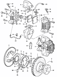Handbrake Shoes Spring Kit. Porsche 930 1975-89 - 93035295700, 91135294401, 91135209802, 90135293210, 90135295410, 99335207301 Handbrake Shoes Spring Kit. Porsche 930 1975-89 - 93035295700, 91135294401, 91135209802, 90135293210, 90135295410, 99335207301