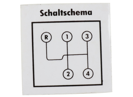 Calcomanía para parabrisas, patrón de cambio de marchas. Porsche 356B / 356C - 64470154200 - 1601503100