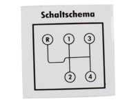 Calcomanía para parabrisas, patrón de cambio de marchas. Porsche 356B / 356C - 64470154200 - 1601503100