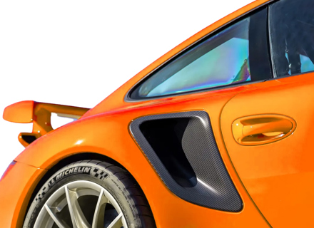 Bocchetta di aspirazione laterale in fibra di carbonio. Porsche 997 turbo/turbo S - 99750436101G2x, 99750436201G2X - C3-PORSCHE1700