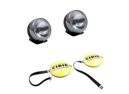 Additional driving light set with lamp covers Cibie style LHD. Porsche 911 - LTG11.1.107, LTG11.3.105