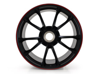 Front 20-inch Black with Red border alloy wheel for Porsche 991 GT3 - 99136416883TR0, 99136416883, 99136416882TR0, 99136416882