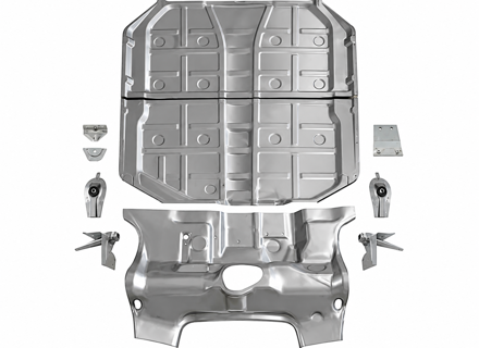 Floor Pan & Pedal Aera Complete Kit. Porsche 911 08/1967-07/1989 - 91150280000, 90150135901GRV/1, 90150136001GRV/1, 91150195002/1, 90150195200/1, 91150105299, 91150105198, 90150106323/1, 90150195100/1, 90150106323, 90150135901GRV, 90150136001GRV, 91150195002, 90150195100, 90150195200