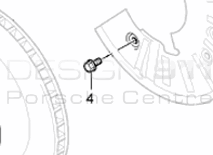 Perno de placa de cubierta de disco de freno. Porsche Cayena MKII