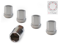 Wheel locks with key, Aluminium in silver finish. Porsche 911 / 964 / 993 / 944 / 968 / 928 / 924 - 9210110S, 99336105700 Wheel locks with key, Aluminium in silver finish. Porsche 911 / 964 / 993 / 944 / 968 / 928 / 924 - 9210110S, 99336105700
