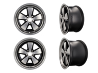 18' Fuchs Alloy Wheels SET OF 4 in Silver 8.0J & 10J For Porsche Car - 999362S188052, 999362S181065