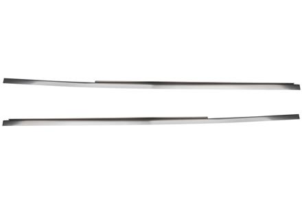 Door outer moulding trim, Chrome. Porsche 911 65-83 Targa / Cabrio - 90153143141, 90153143241