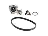Water pump, belt & thermostat insert kit Porsche 9YA Cayenne / 971 Panamera V6 Hybrid - 9A712101304, 9A712168800, 9A110655900, 0PB121688, 9A790313710, 9A712101303