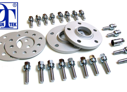 Wheel Spacers 7mm and 15mm Kit for Porsche 5/130 stud Pattern with long bolts *DesignTek - 3608000115, 3608000007, 3608100018, 3608100007, 3608300003