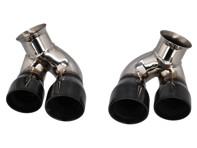DesignTek Exhaust tail pipes 4 Tube Design for Porsche 996 C2 / C4 Black Chrome - 99611125254, 99611125255, 99611125261, 99611125154, 99611125155 DesignTek Exhaust tail pipes 4 Tube Design for Porsche 996 C2 / C4 Black Chrome - 99611125254, 99611125255, 99611125261, 99611125154, 99611125155