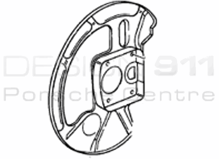 前刹车盘盖板。保时捷 928 86-91 - 92835108303, 92835108403